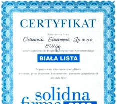 Certyfikat Solidna Firma 2002